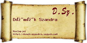 Dömök Szandra névjegykártya